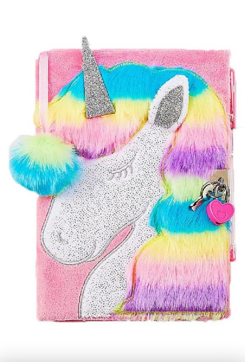 ジャンクジャーナル雑記帳　〜unicorn〜 Justice Unicorn Faux Fur Journal Diary | eBay