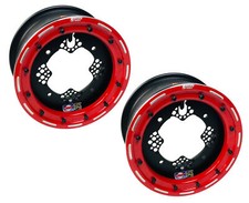 DWT ROK'N LOCK Llantas Delanteras Rojo Beadlock Rueda 10" 10x5 4+1 4/156 Raptor 700 700R