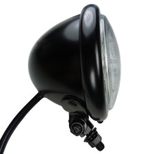 Produktbild - Motorrad Hauptscheinwerfer klein schwarz E geprüft im Bates Style Scheinwerfer