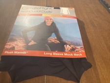 Climate Right Cuddl Duds Women's Long Sleeve Size Medium Black NEW 2 pair