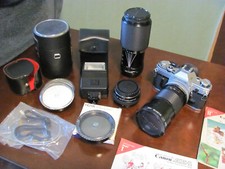 CANON AE-1 Camera  Lense Bundle; Lot ; Excellent Condition 