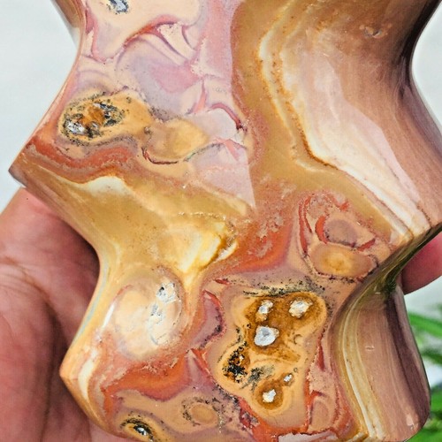 922g Natural Ocean Jasper Crystal Torch Stand Stone Wand Quartz Healing - 第 5/12 張圖片