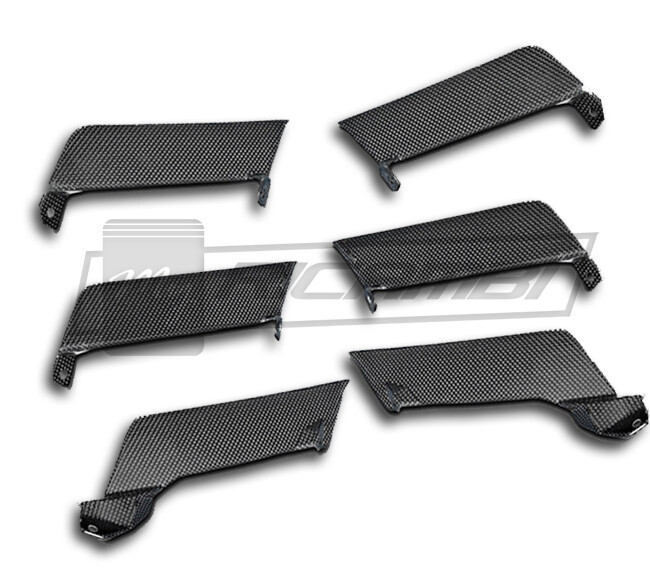 Ferrari 458 Speciale & Aperta Carbon Fiber Front Bumper Air Outlet Fins Blades 