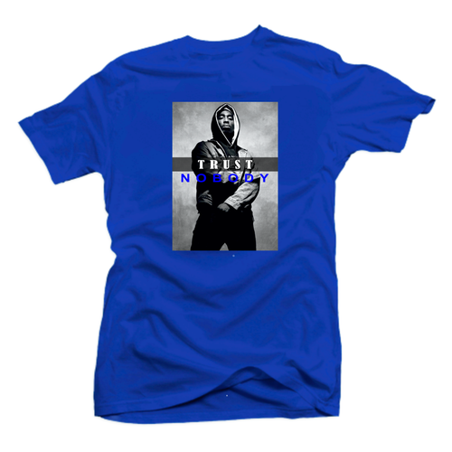 Shirts to Match Jordan 5 Racer Blue Sneakers.Trust No Body Tees - Picture 4 of 5