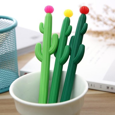1/2X Cute Cactus Design Gel Pen Writing Pen Office New Supplies School Gift