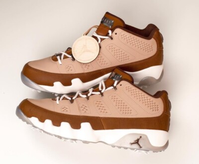 Size 9.5 - Happy Life Wood x Air Jordan 9 Golf Low Woodgrain for