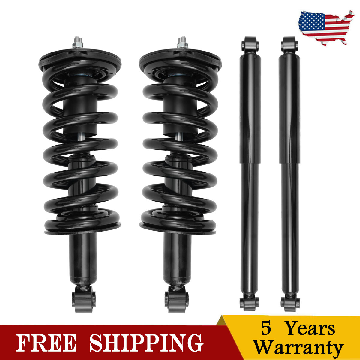 4pcs Front Struts & Springs Rear Shocks for 2004-2015 Nissan Titan 4WD