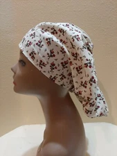 Roses (mini) Women's  Euro/Chef Surgical Scrub Hat/Cap Handmade