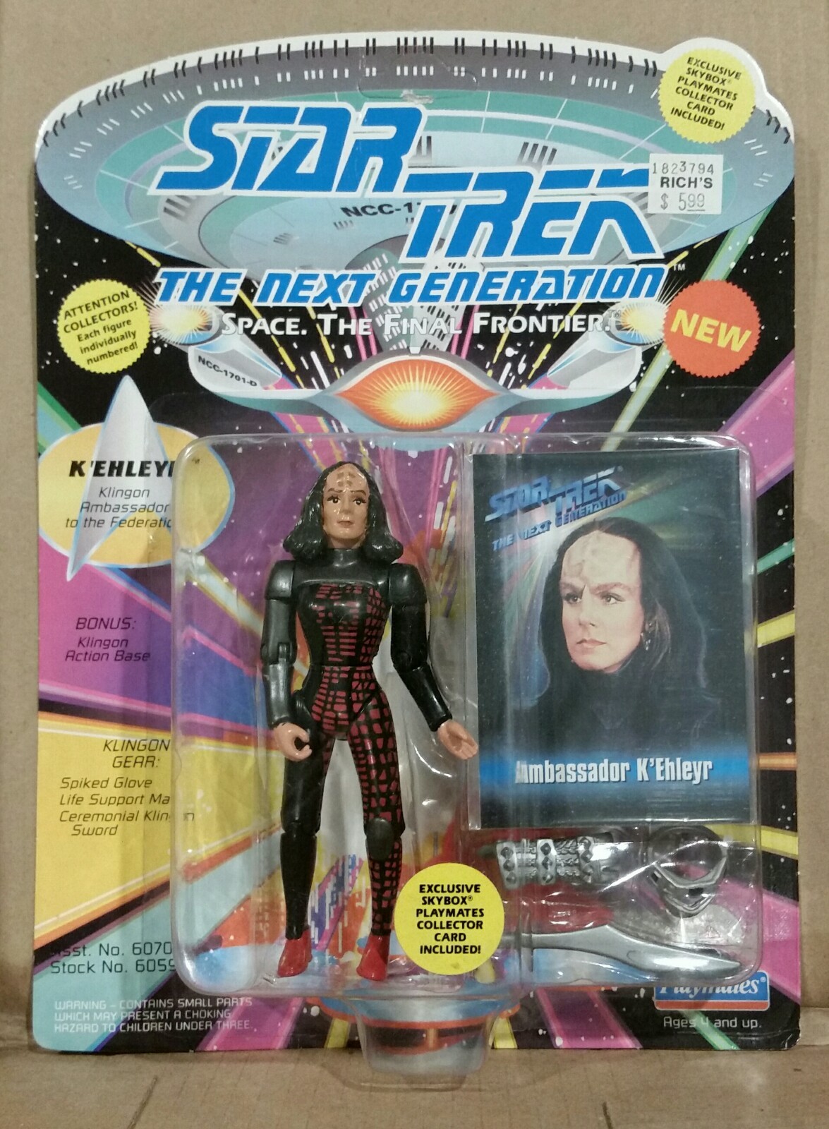 K'Ehleyr Klingon Ambassador Playmates Star Trek TNG 5" Figure NOS