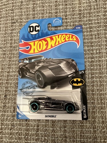 1 2020 Hot Wheels Batman Silver Batmobile With Blue Wheels