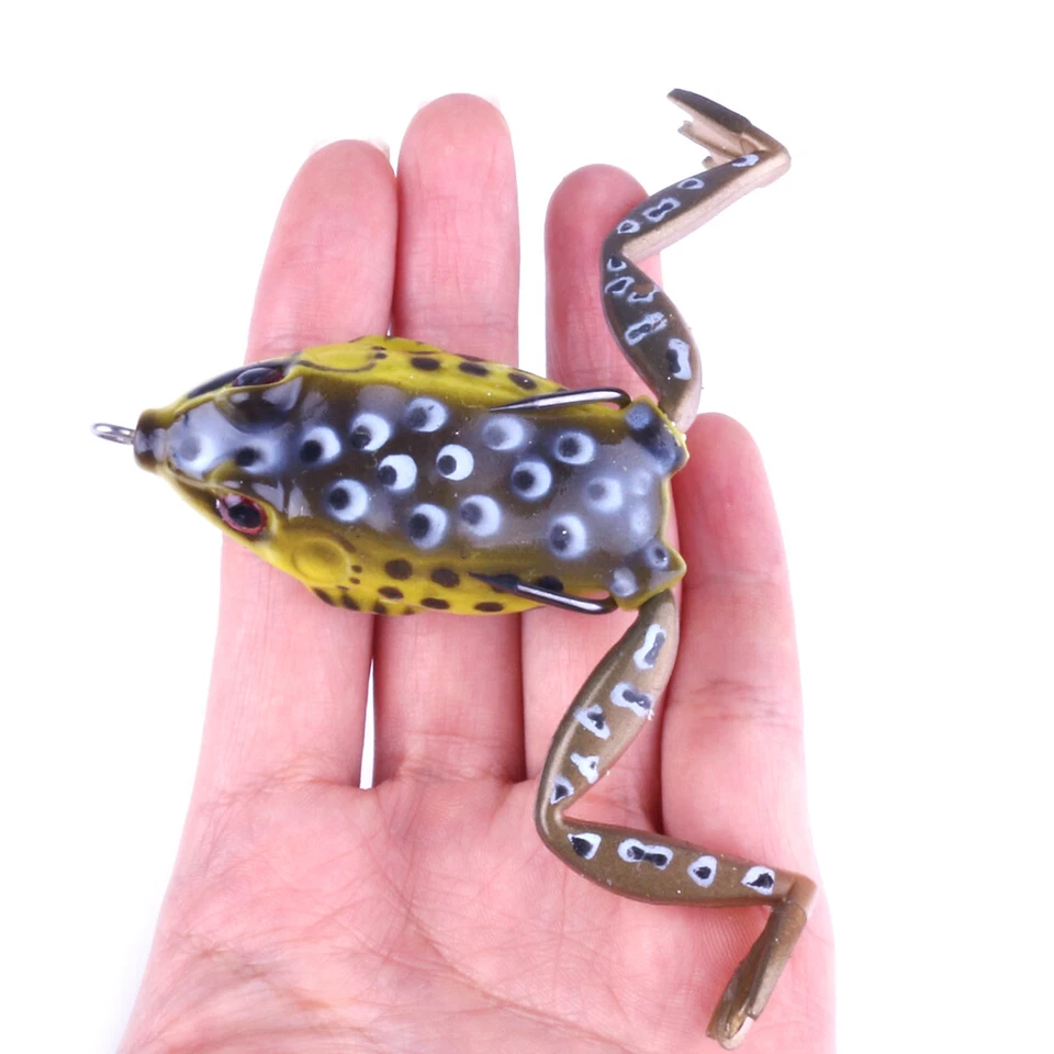 5x 5,5cm/15,5g Lure Frosch Oberflächenköder Gummiköder Fischköder Köder Barsch - Bild 4 von 4