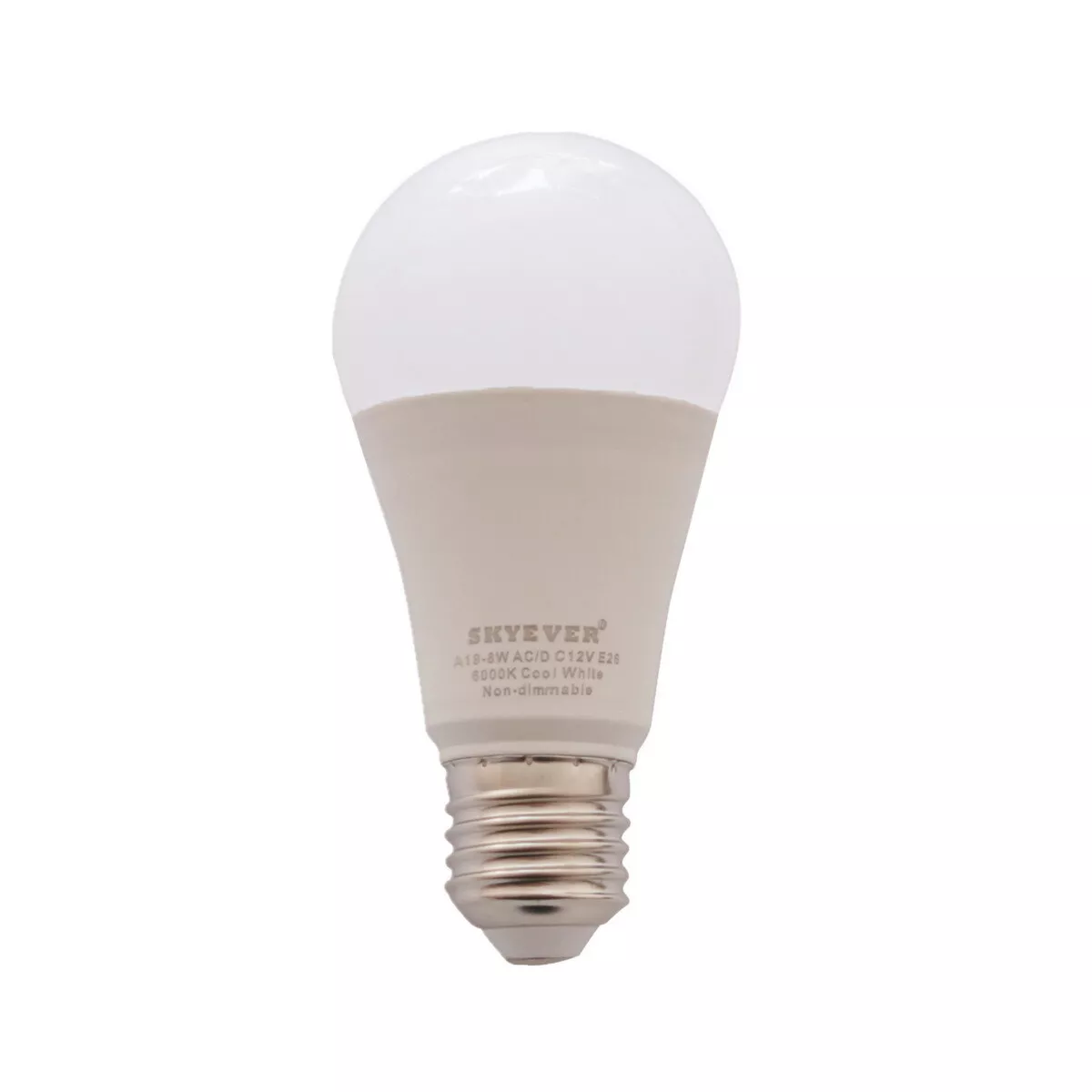 2 Pack Led Globe Lamp Bulb A19 A60 Light E26 8W AD DC 24V Cool White Low voltage