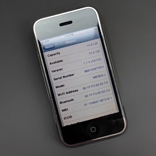 Apple iPhone 1st gen (iPhone 2G) 16GB very beautiful 2MP 3.5" iOS 3.1.3 - Picture 3 of 11
