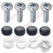 4 Vivid Black Windscreen Fairing Screw & Cap Kit For 2015 Harley RoadGlide