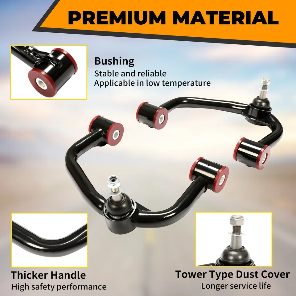 For 04-15 Nissan Titan 05-19 Armada 2-4" Lift Upper Control Arm Suspension Kit - Image 3 of 4