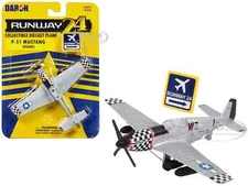 Runway 24 USAAF P-51 MUSTANG SILVER Collectible Diecast Plane RW820