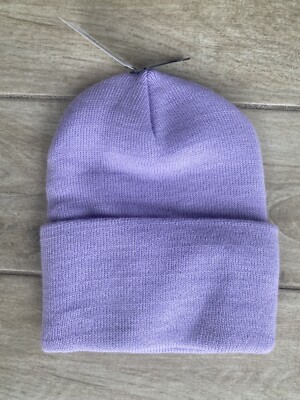 Carhartt Beanie Hat Cap Light Purple Outdoors Work Wear Knit