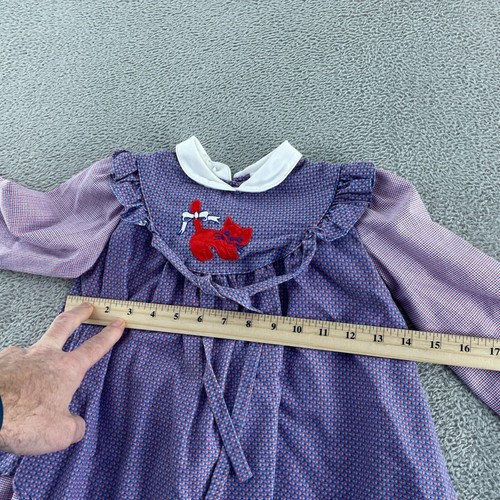 Vintage Bonnie Jean Girls Size 4 Purple & Pink Long Sleeve Dress 1508 - Picture 6 of 8