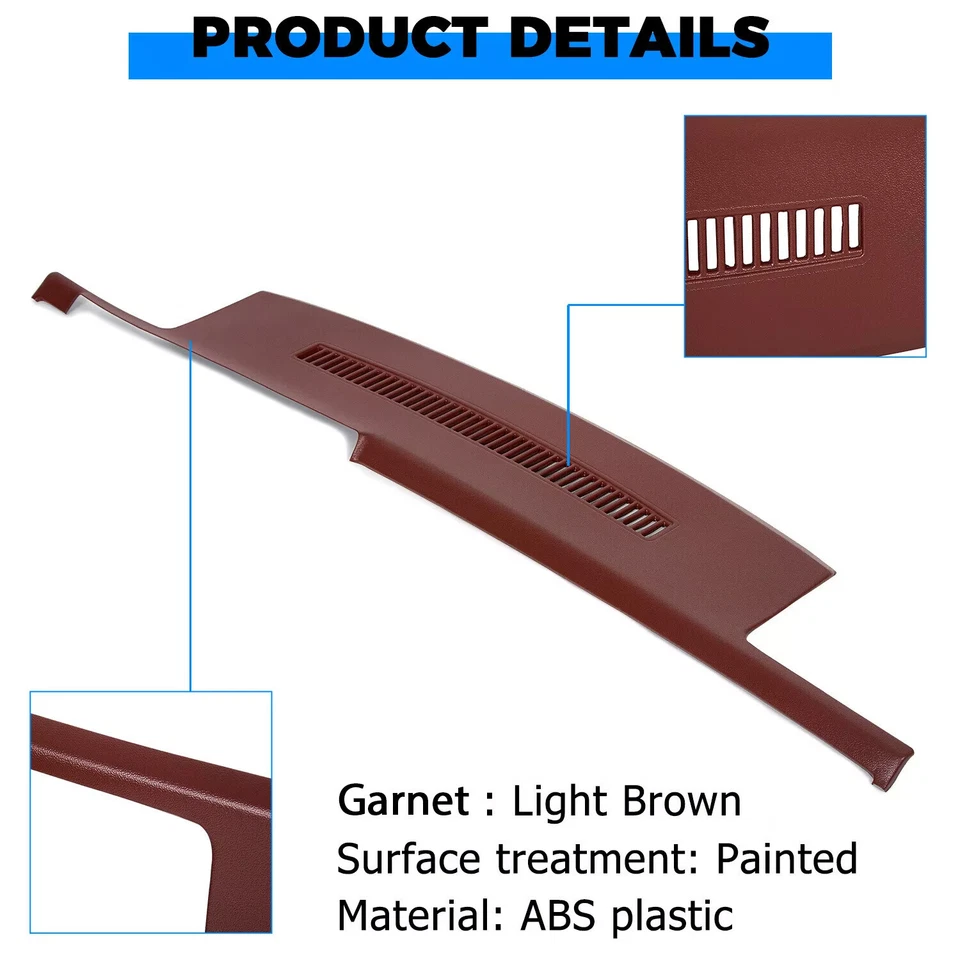 Dash Cover Cap Garnet For 88-94 Chevy GMC Pickup Blazer Suburban Foto 3 de 4