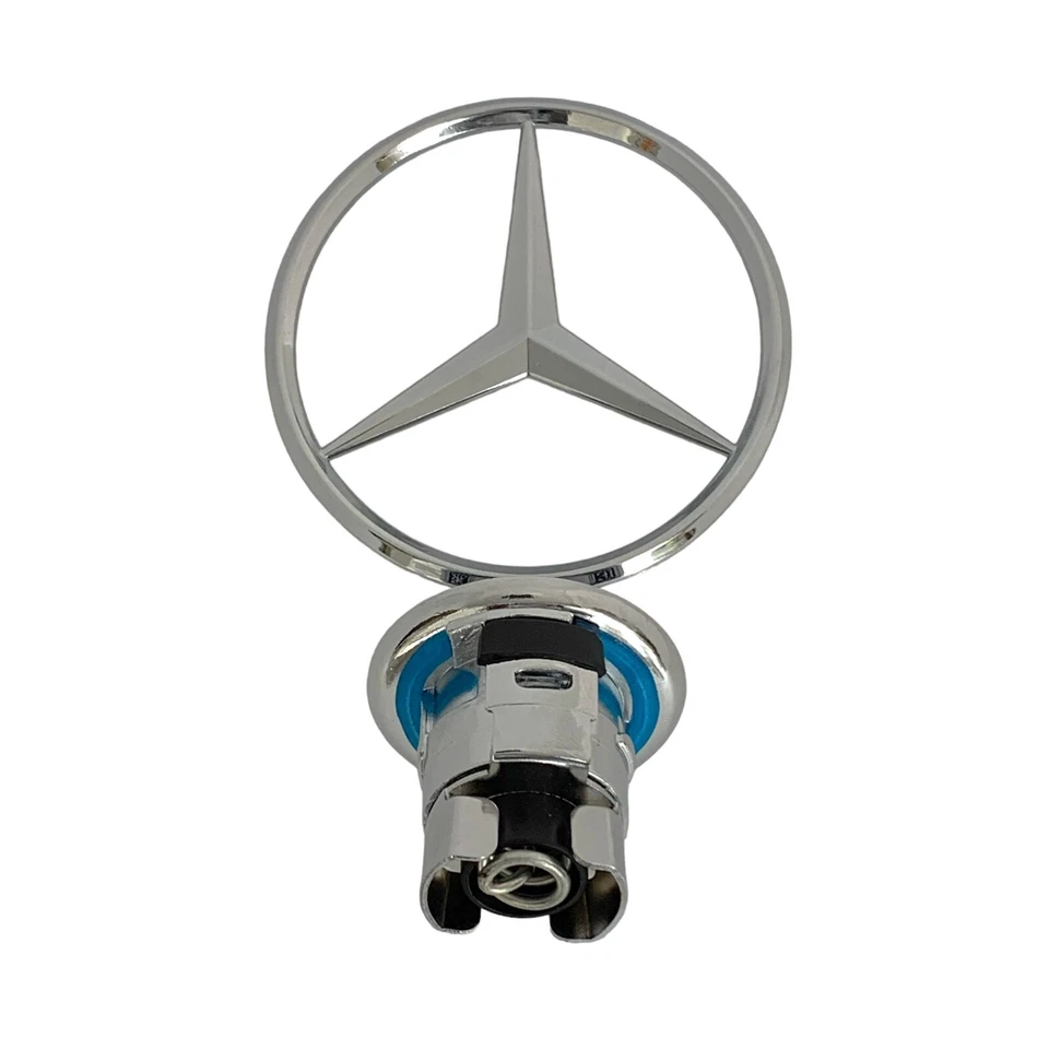 Front Hood Emblem Ornament For Mercedes-Benz Mounted Star C E S Class - Image 3 of 4
