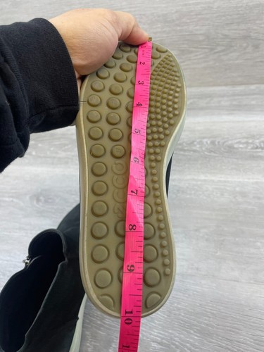 Ecco Soft 7 Damen Sneaker schwarz Leder 9 Freizeit bequem gepolstert Fußgewölbe Schuhe - Bild 9 von 10