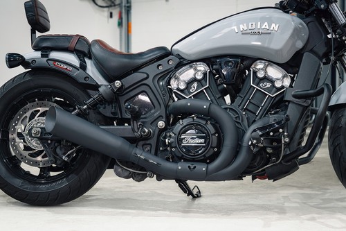 Cobra Sport Indian Scout Bobber Exhaust - Full System Ceramic Coated MCINDB1001 - Picture 3 of 14