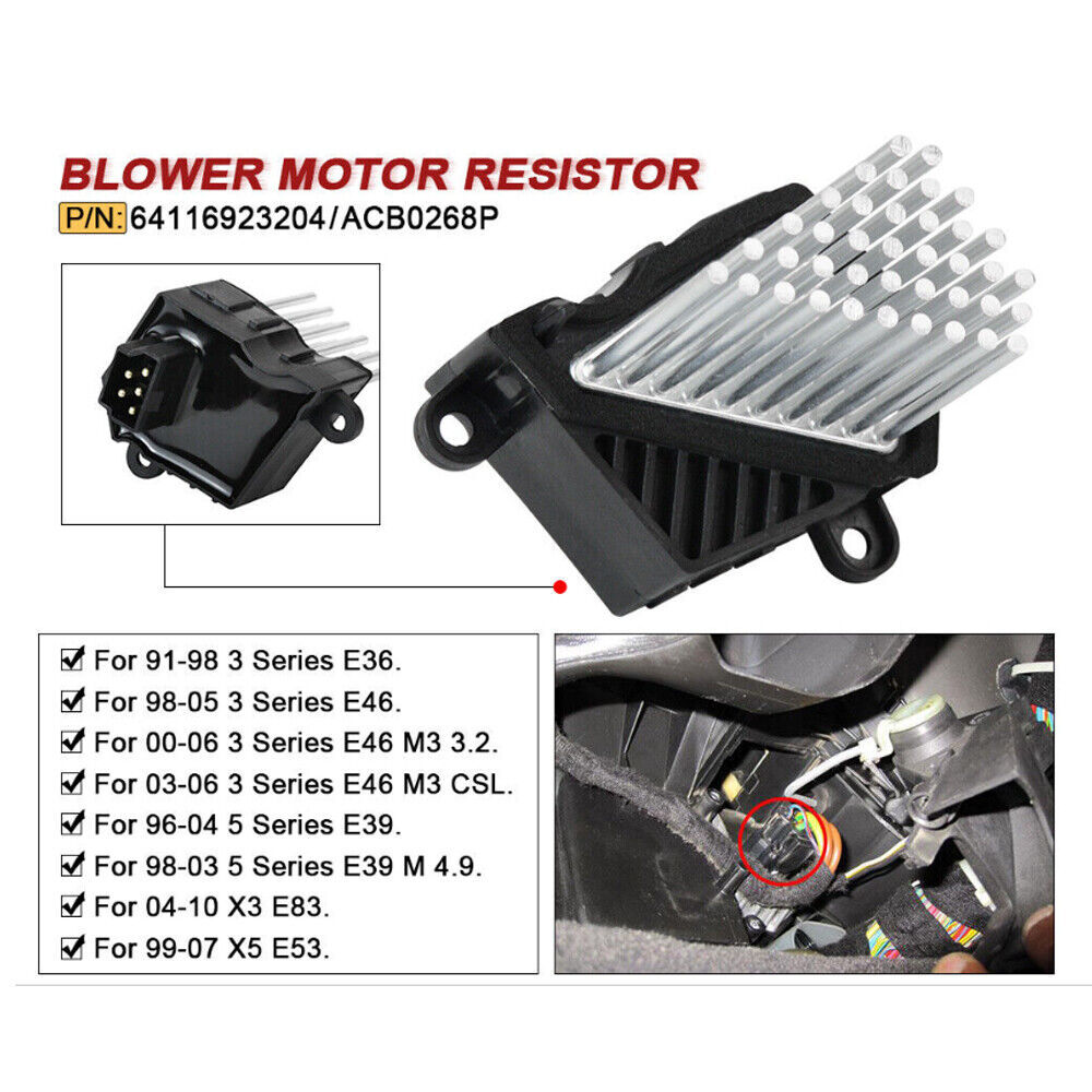 FOR BMW E39 X5 HEATER BLOWER FINAL STAGE RESISTOR HEDGEHOG MEYLE