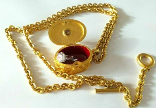Collier Vintage Kenneth Lane - Boules En Verre Transparent Doré - Longueur 18 Pouces (45.7 Cm)