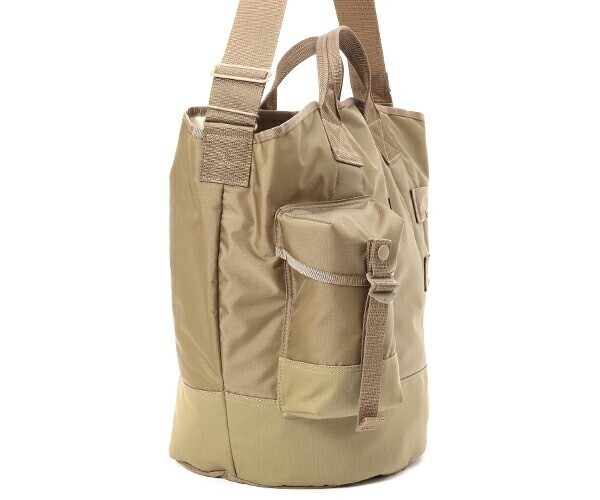 Porter All 2-Way Bucket Tote with Pouch 502-05959-40 beige