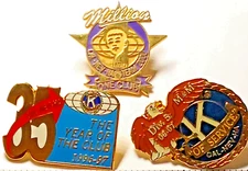 Kiwanis International Cal-Nev-Ha Lapel Pins Lot of 3