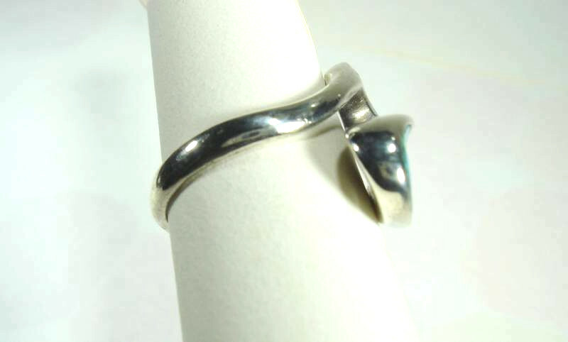 SILVER and TURQUOISE Ring - Solid Sterling Silver… - image 10