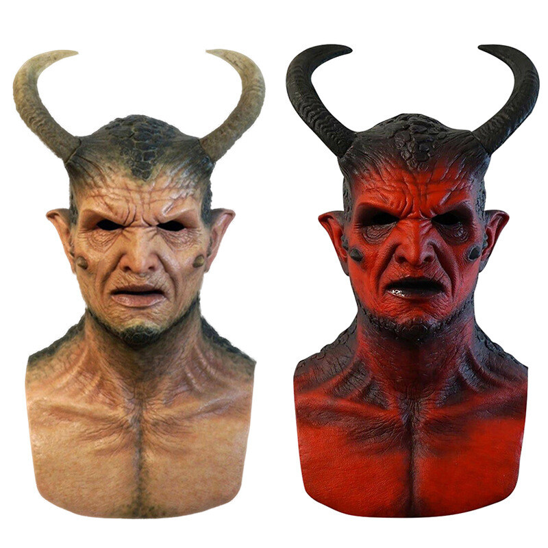 Demon Diablo Belial Mask Cosplay Scary Beast Horns Helmet