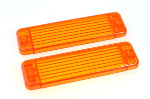 PAIR of NEW Amber Orange Indicator light lamp lenses for ARB Bullbars 135 x 38mm - Picture 2 of 5