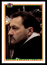 1990-91 Topps Bowman Rejean Lemelin #32 Boston Bruins NHL Hockey Base Set