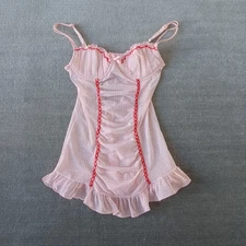 Vintage Rampage Intimates Babydoll Top Womens M Lingerie Floral Pink Y2K Preppy