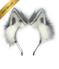 Cat Fox Wolf Ears Headband Furry Animal Cosplay Costume Halloween Christmas Play
