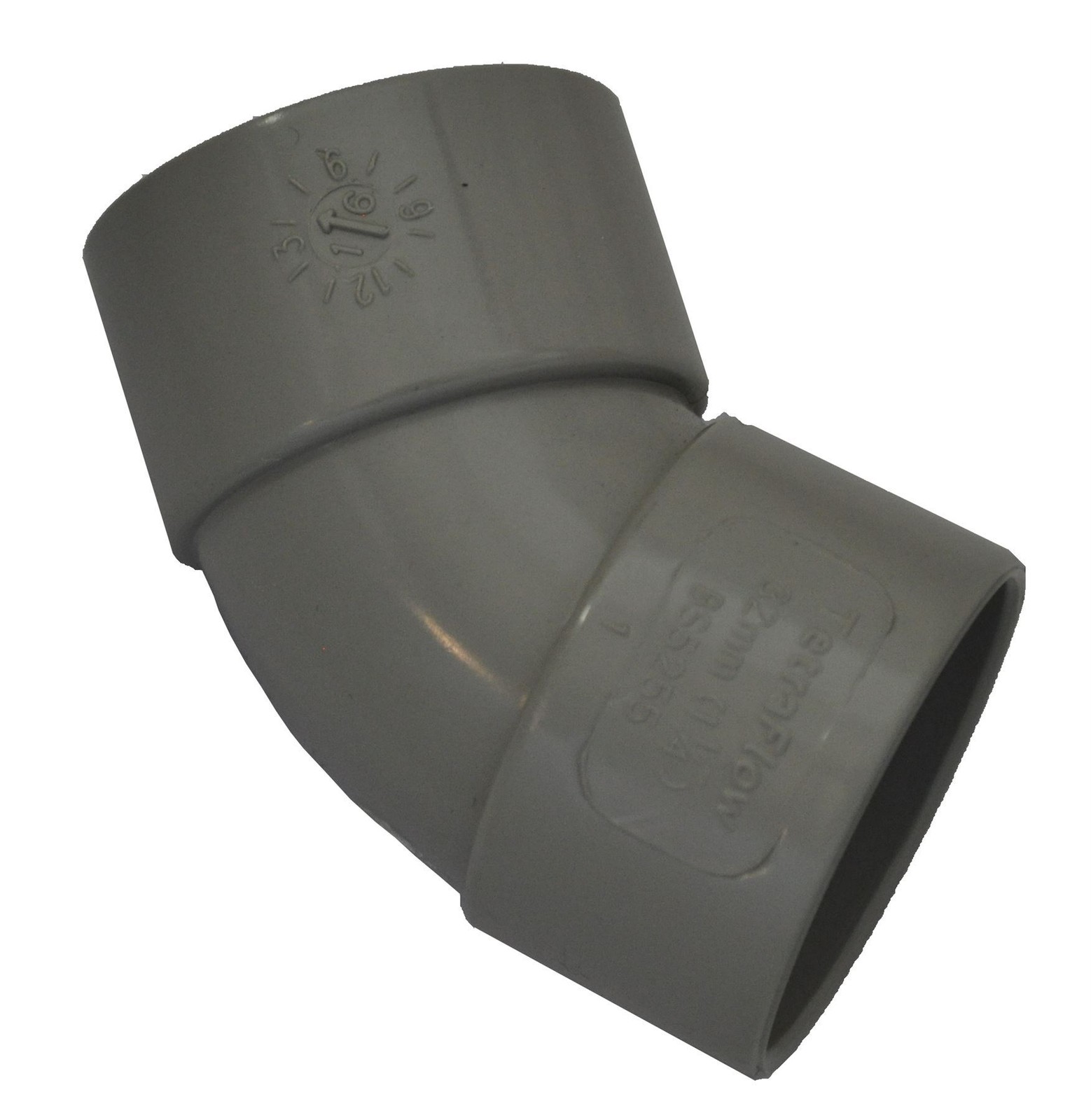 Solvent Weld Grey 50mm (56mm) Waste Pipe 45 Degree Bend - FREE Next-Day Delivery - Image 2