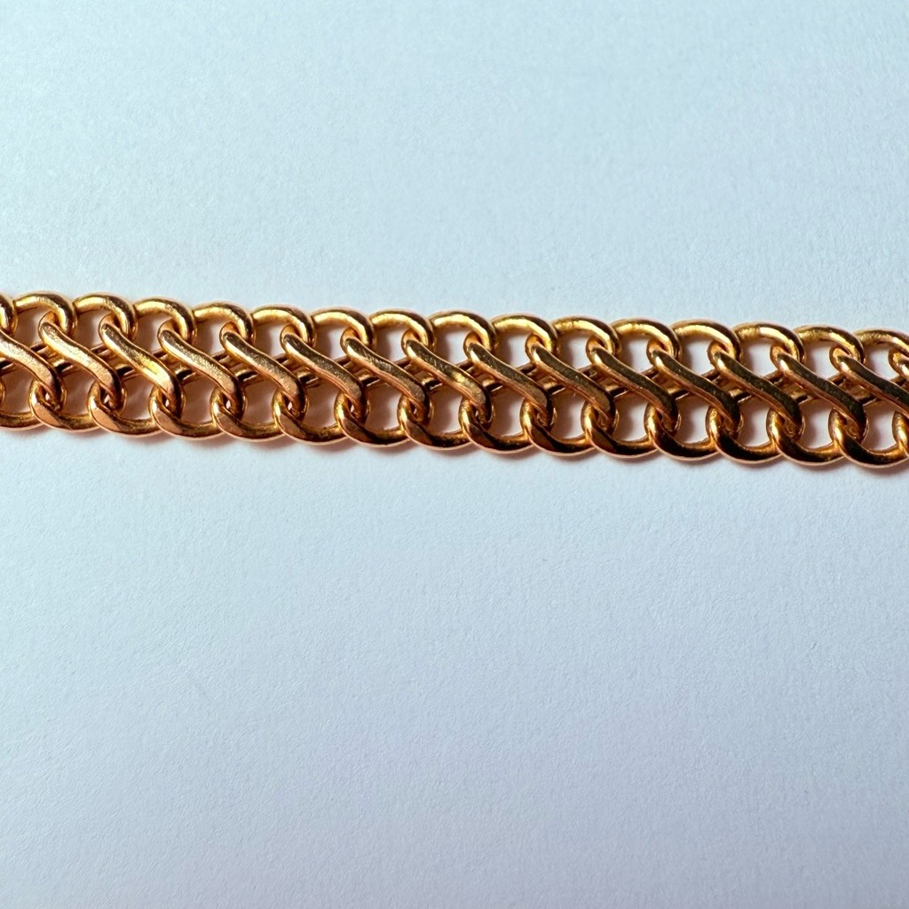 14k Solid Yellow Gold 8 Eight Fancy Infinity Link… - image 4