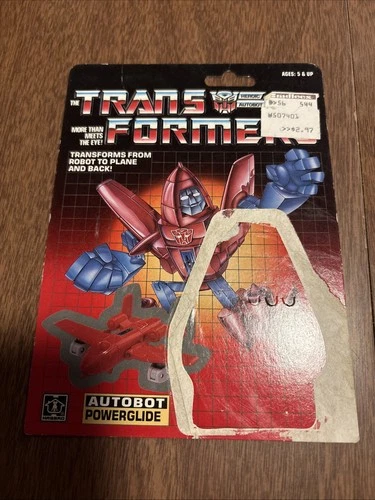 Vintage 1985 Hasbro G1 Transformers Autobot Powerglide  Card Back Only No Figure