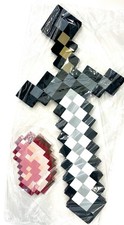 Minecraft Adventure Kit Iron Sword Raw Porkchop Foam Roleplay Set NEW