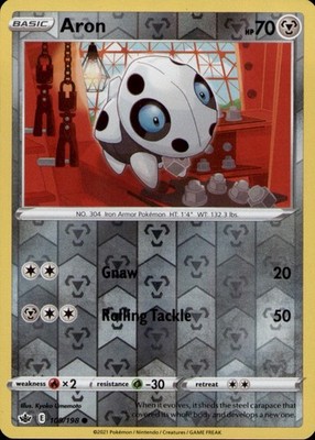Aron 109/198 Common Chilling Reign Pokemon Reverse Holo Near Mint