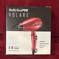 BaBylissPRO Volare Professional Hair Dryer Red 2000W Ionic Nano Titanium 60/75mm
