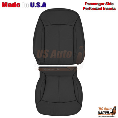 2010-2013 Fits Buick LaCrosse Leather Perforated Passenger Seat Covers Black
