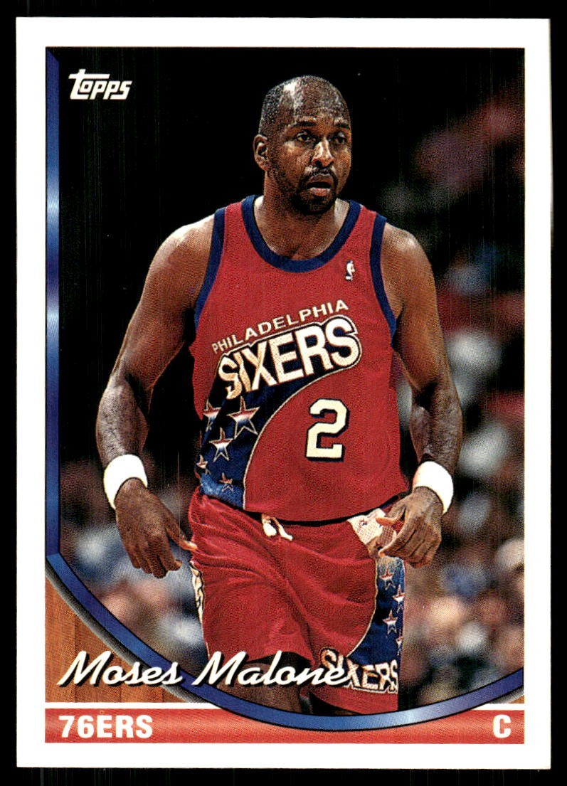 Moses Malone 1993-94 Topps #381 76ers FREE SHIPPING StackedPacks