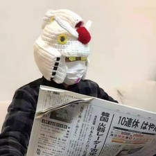 Sale Hand Made Knitted Woolen Hat Gundam Helmet Mobile Suit helmet knit hat