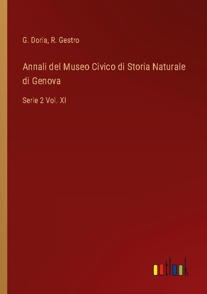 Annali Del Museo Civico Di Storia Naturale Di Genova R. Gestro-image