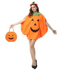 Adult Pumpkin Costume,3PCS Halloween Unisex Pumpkin Cosplay Party Clothes Wit...