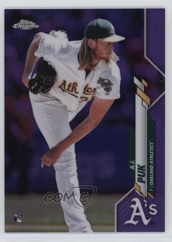 2020 Topps Chrome Purple Refractor /299 AJ Puk #116 Rookie RC