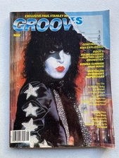 Grooves Magazine KISS Van Halen Poster Intact May 1979 Torn Cover