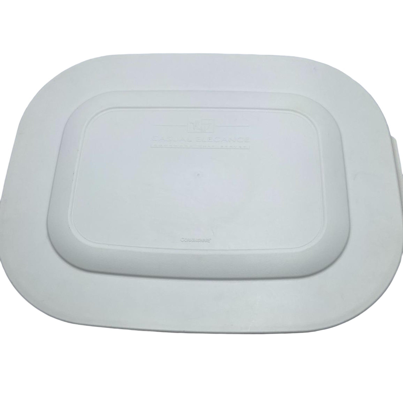 Corning Ware L-15 White Flora Open Baker Roaster Lasagna Pan 15" Plastic Lid USA